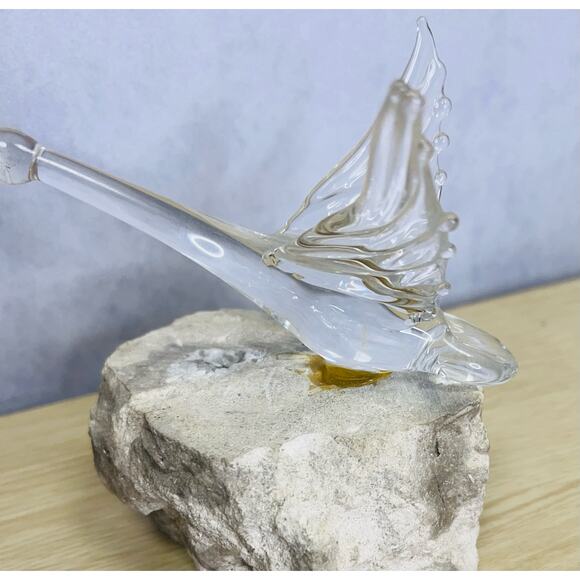 Vintage Crystal & Rock Len Chodirker Canadian Artist Paperweight MCM Decor - Picture 3 of 10